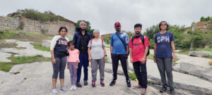 Hikers at the top of Channarayana Durga trek